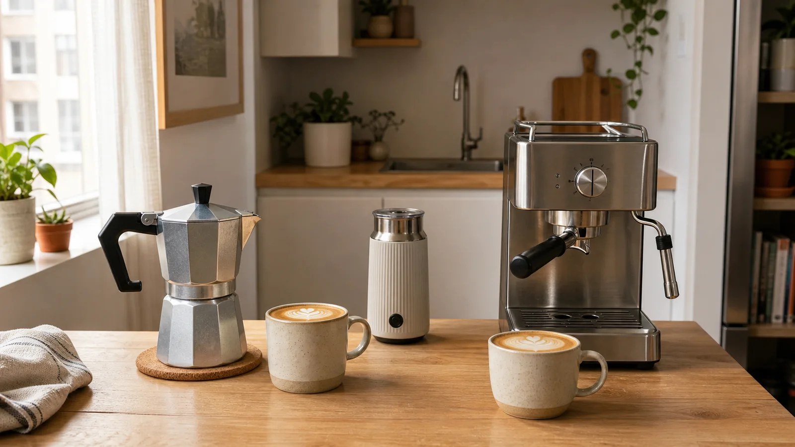 Moka Pot vs Espresso Machine for Small-Apartment Lattes