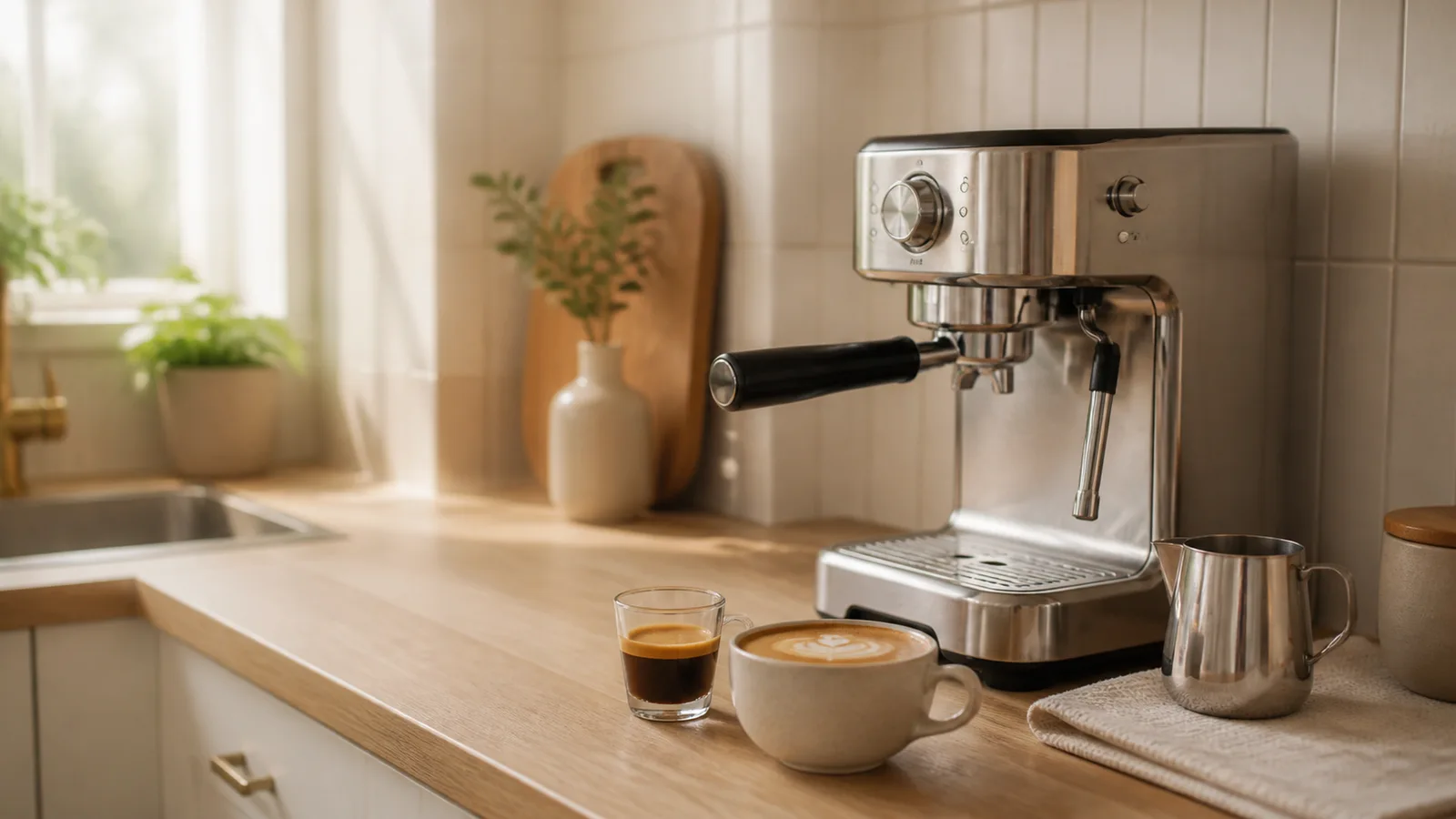 One Espresso and One Latte: A Small-Apartment Morning Setup